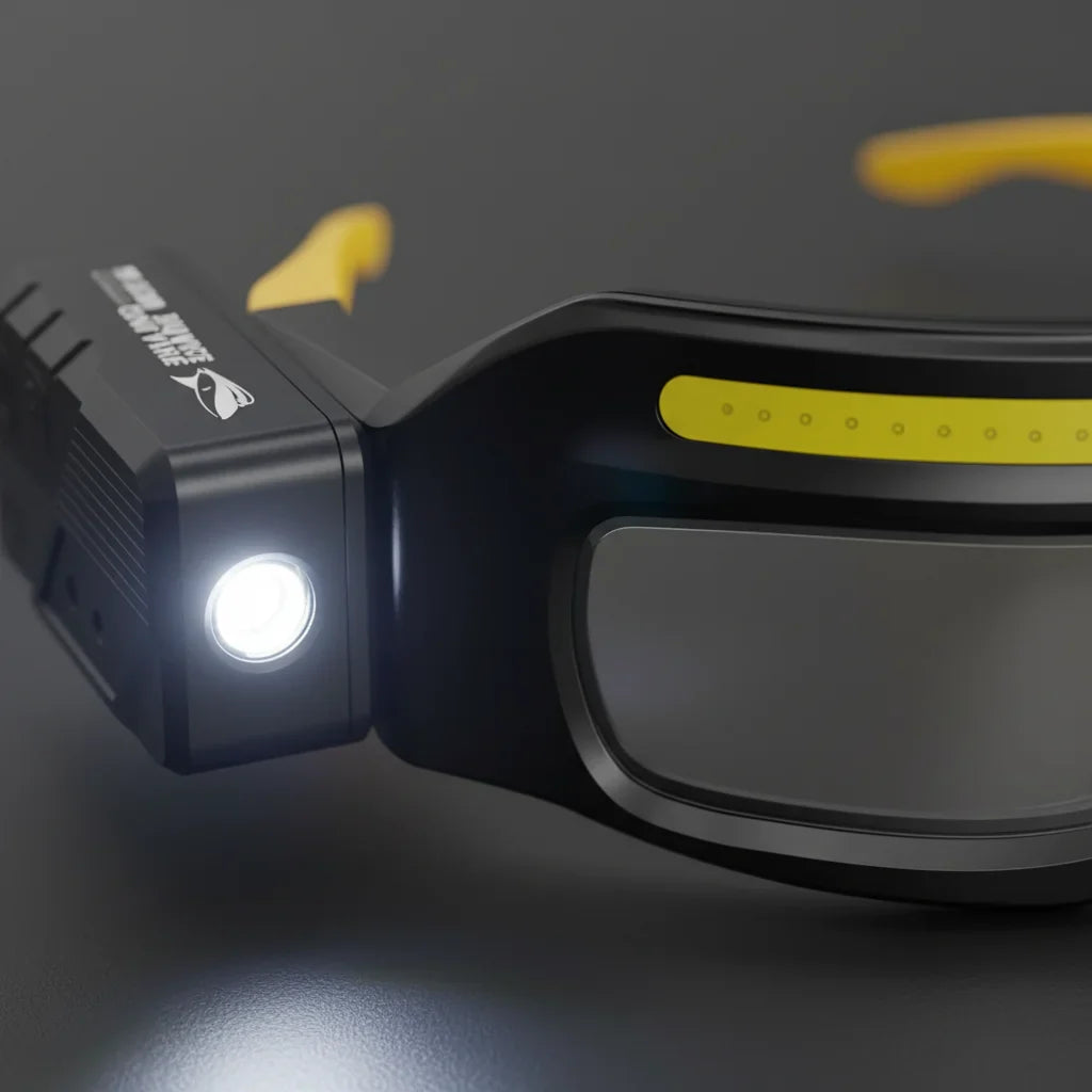 Hands-free LED headlamp for maintenance and construction work
