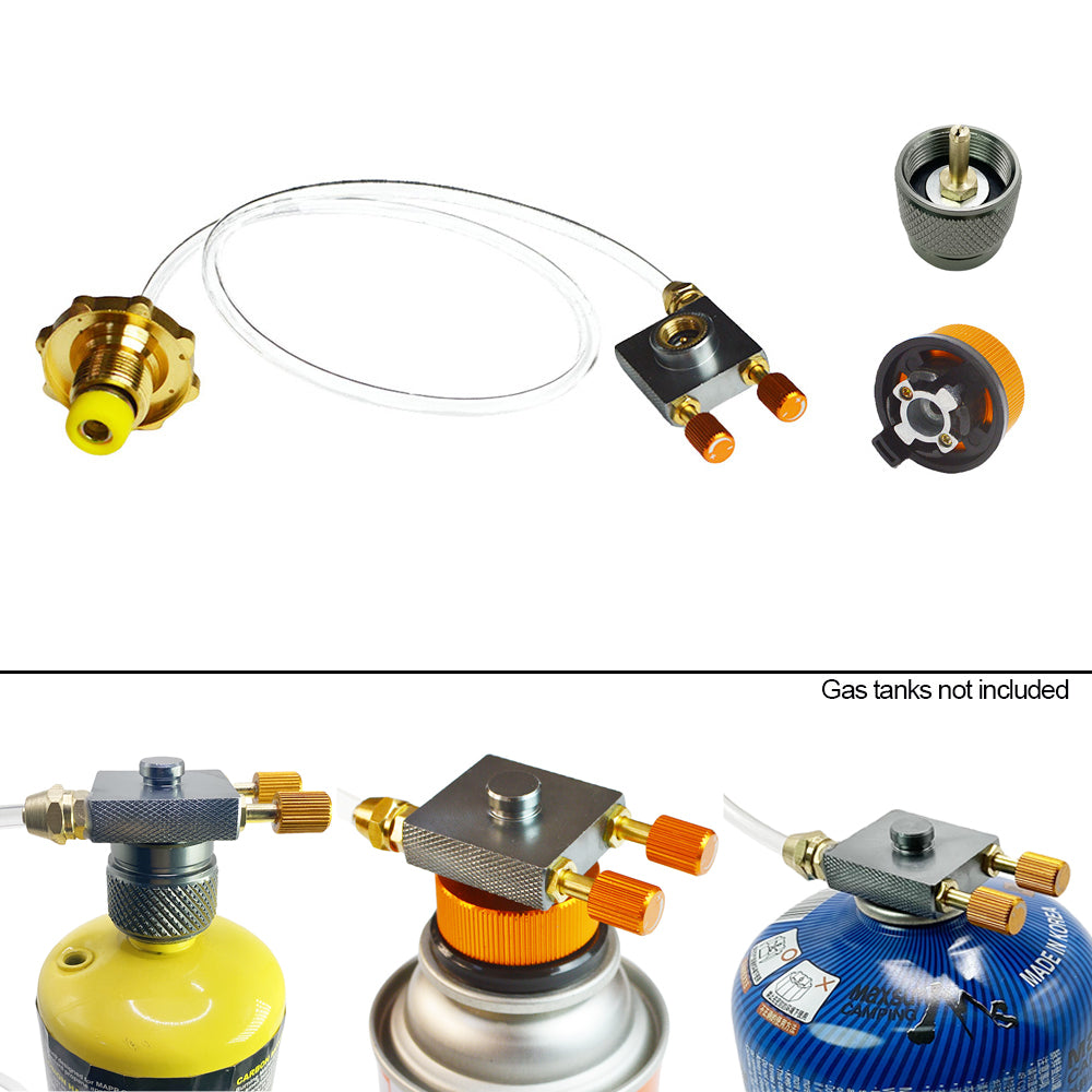 3-in-1 Camping Gas Refill Tool for Flat and Long Canisters